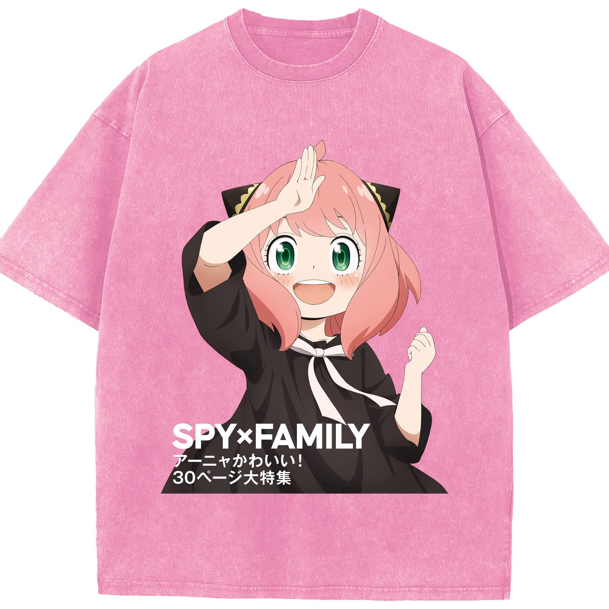 （画像用） SPY×FAMILY间谍家家酒 綿100% ヴィンテージ風 半袖Tシャツ（フロントプリント）